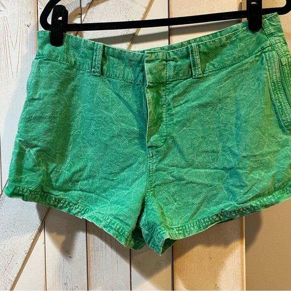 Free People Point Dume Green Women's Slouchy Chino Shorts 12 - Picture 2 of 5
